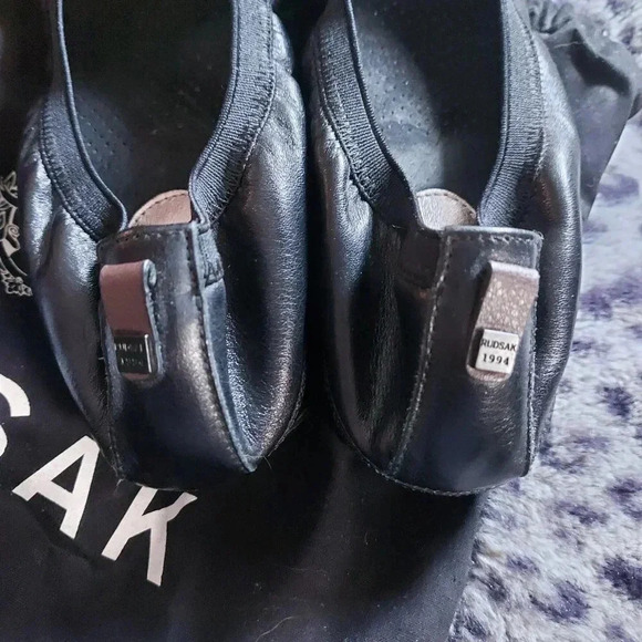 RUDSAK |  Leather Ballerina Flats Black and Silver - Picture 3 of 10